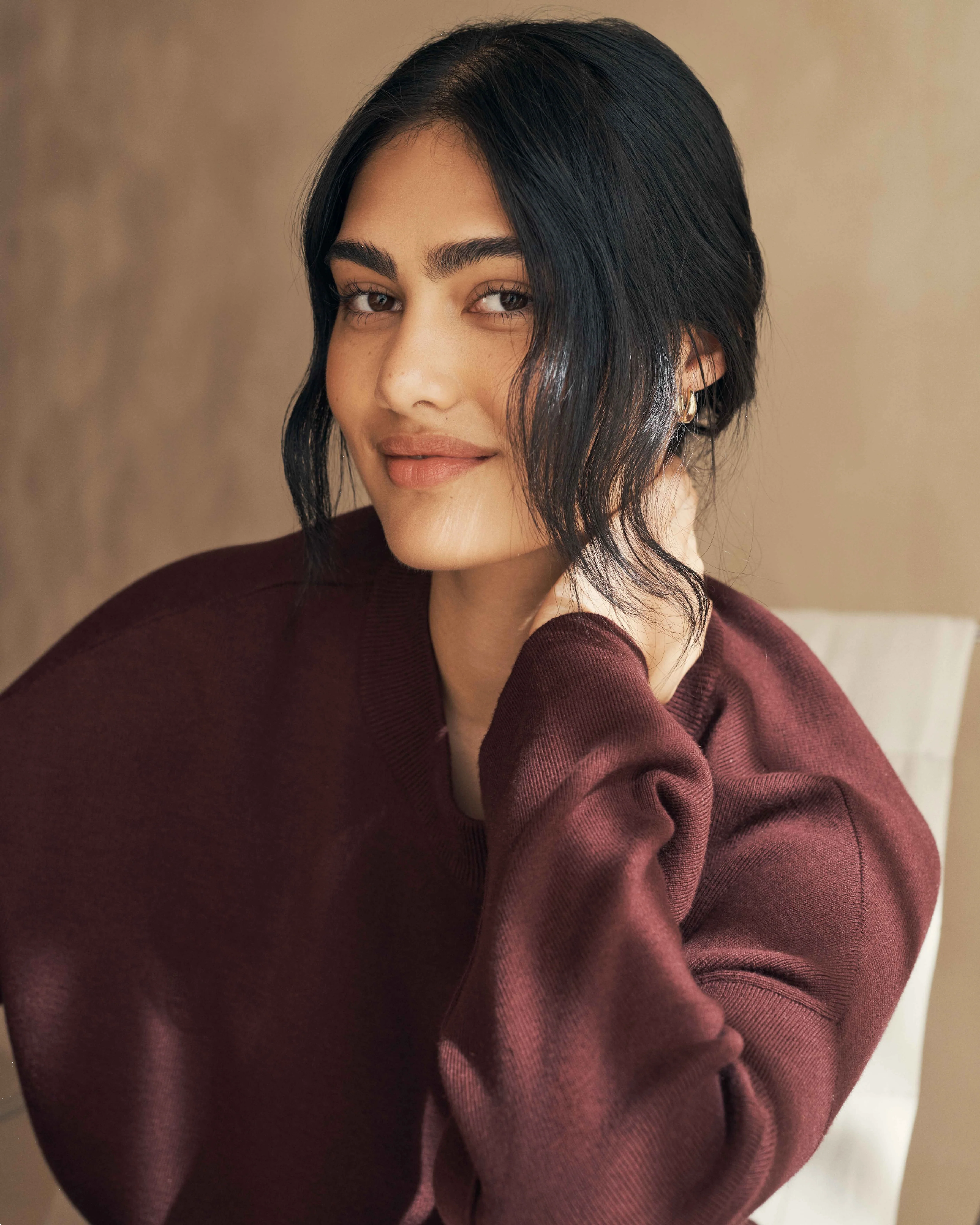 HOMMEY - COTTON CASHMERE SWEATER [SIZE:XS CLR:WINE]