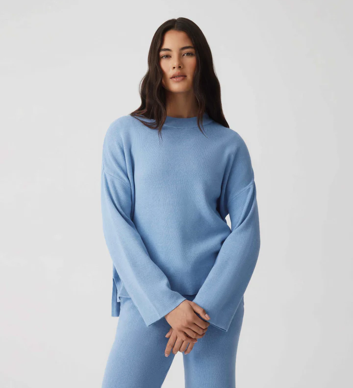 HOMMEY - COTTON CASHMERE SWEATER | FROST | EXTRA SMALL