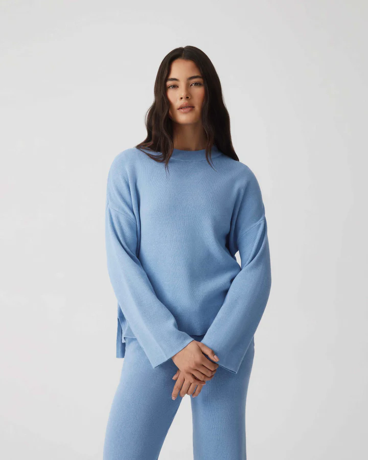 HOMMEY - COTTON CASHMERE SWEATER | FROST | EXTRA SMALL