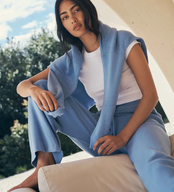 HOMMEY - COTTON CASHMERE SWEATER | FROST | EXTRA SMALL