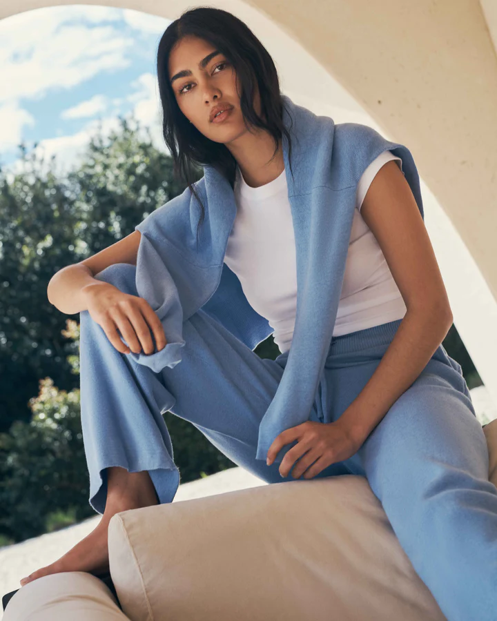 HOMMEY - COTTON CASHMERE SWEATER | FROST | EXTRA SMALL