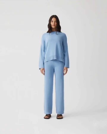 HOMMEY - COTTON CASHMERE SWEATER | FROST | EXTRA SMALL