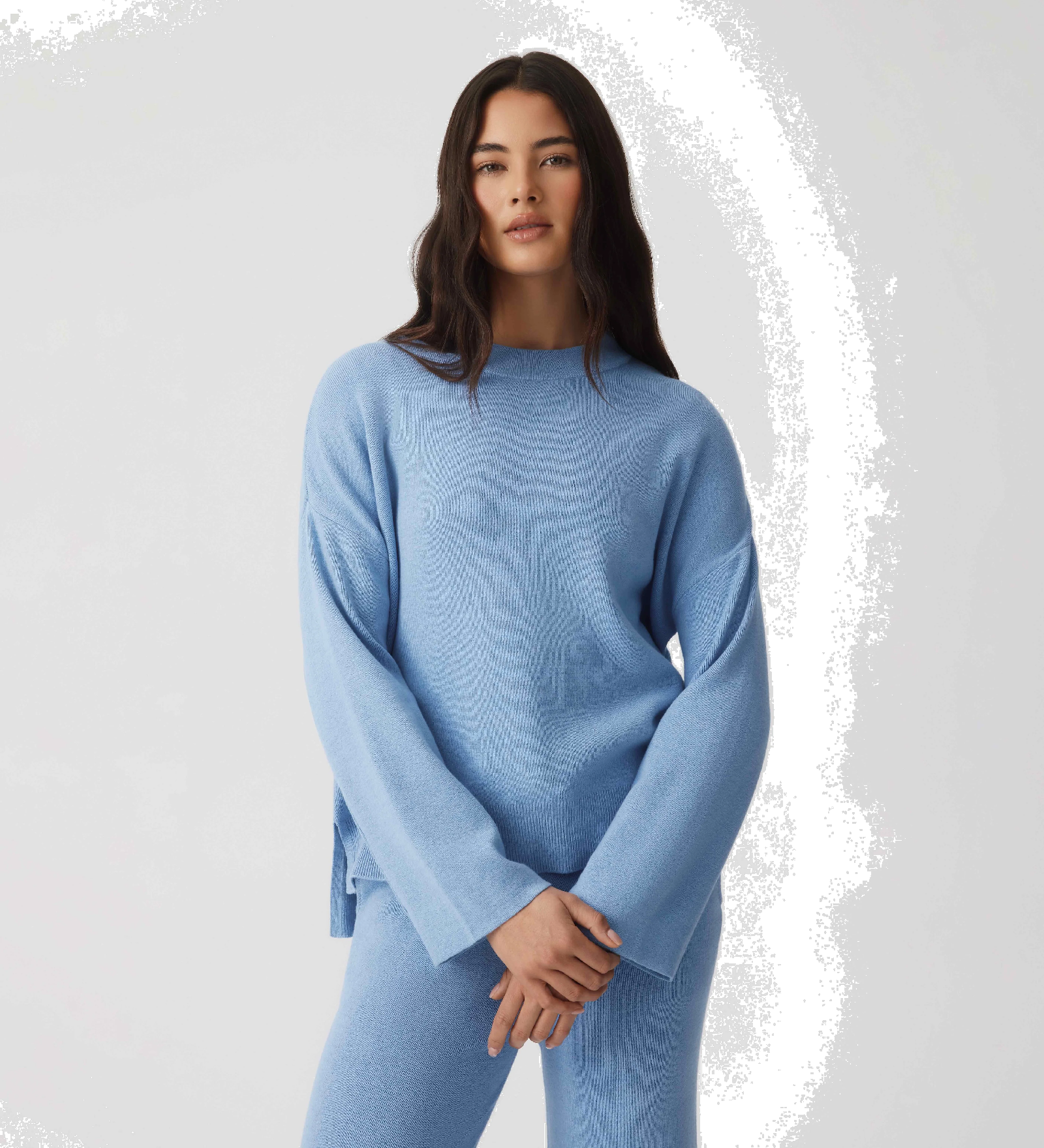 HOMMEY - COTTON CASHMERE SWEATER | FROST | EXTRA LARGE
