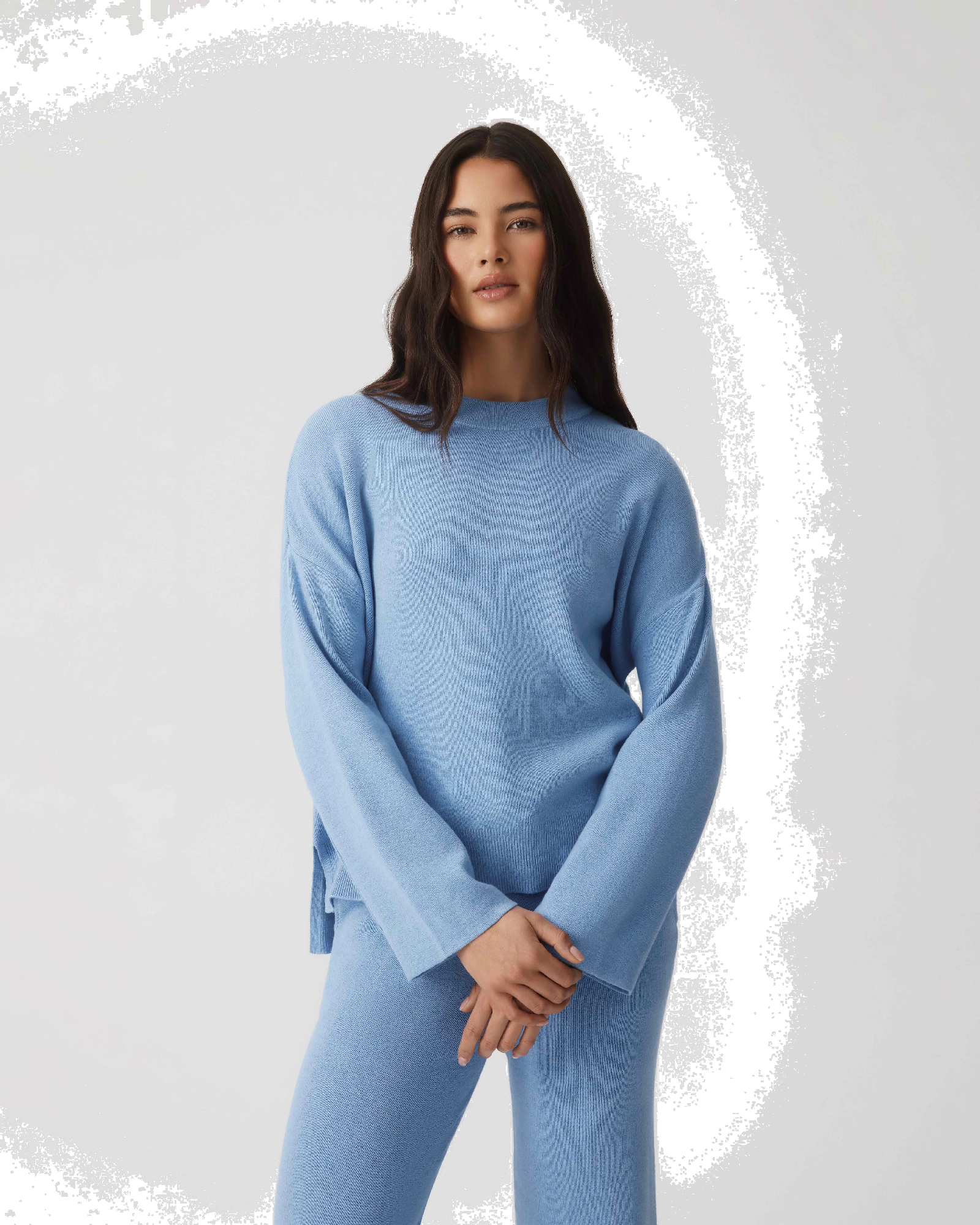 HOMMEY - COTTON CASHMERE SWEATER | FROST | EXTRA LARGE