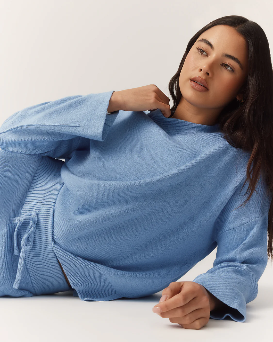 HOMMEY - COTTON CASHMERE SWEATER | FROST | EXTRA LARGE