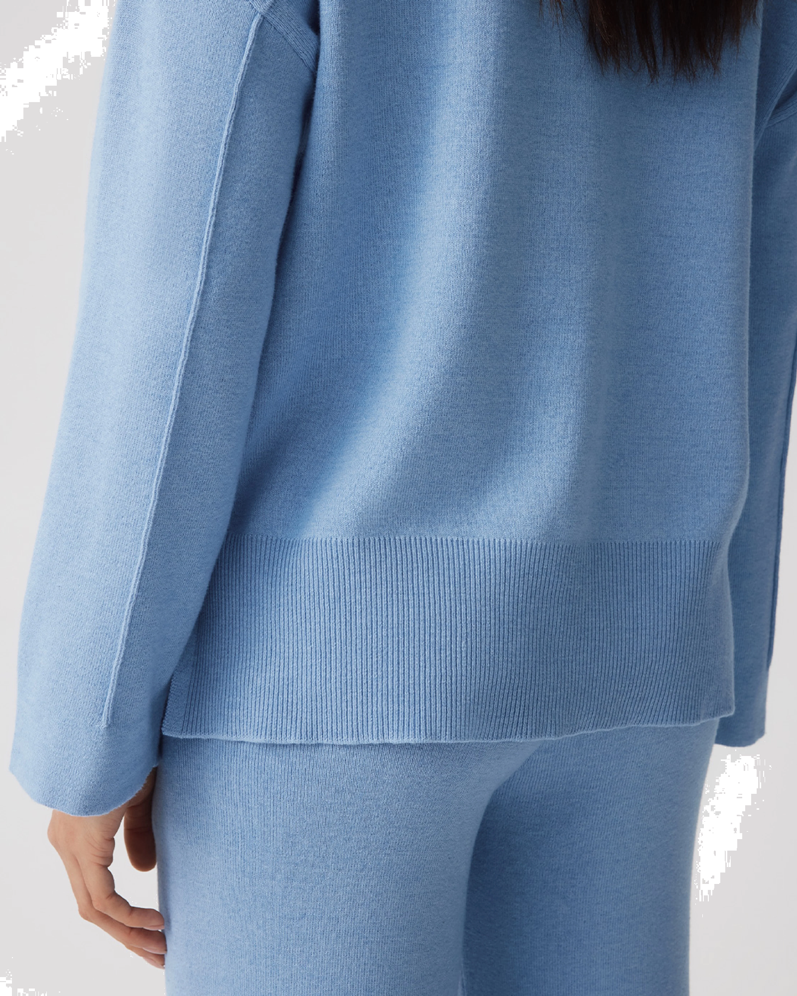 HOMMEY - COTTON CASHMERE SWEATER | FROST | EXTRA LARGE