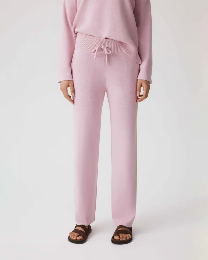HOMMEY - COTTON CASHMERE PANT | ROSE | EXTRA SMALL