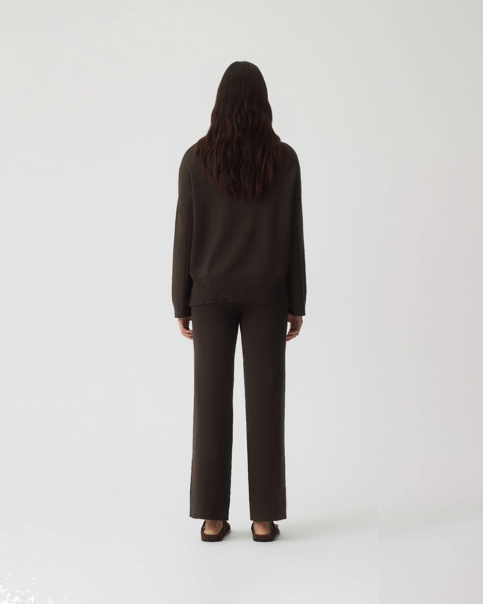 HOMMEY - COTTON CASHMERE PANT | CHESTNUT | EXTRA SMALL