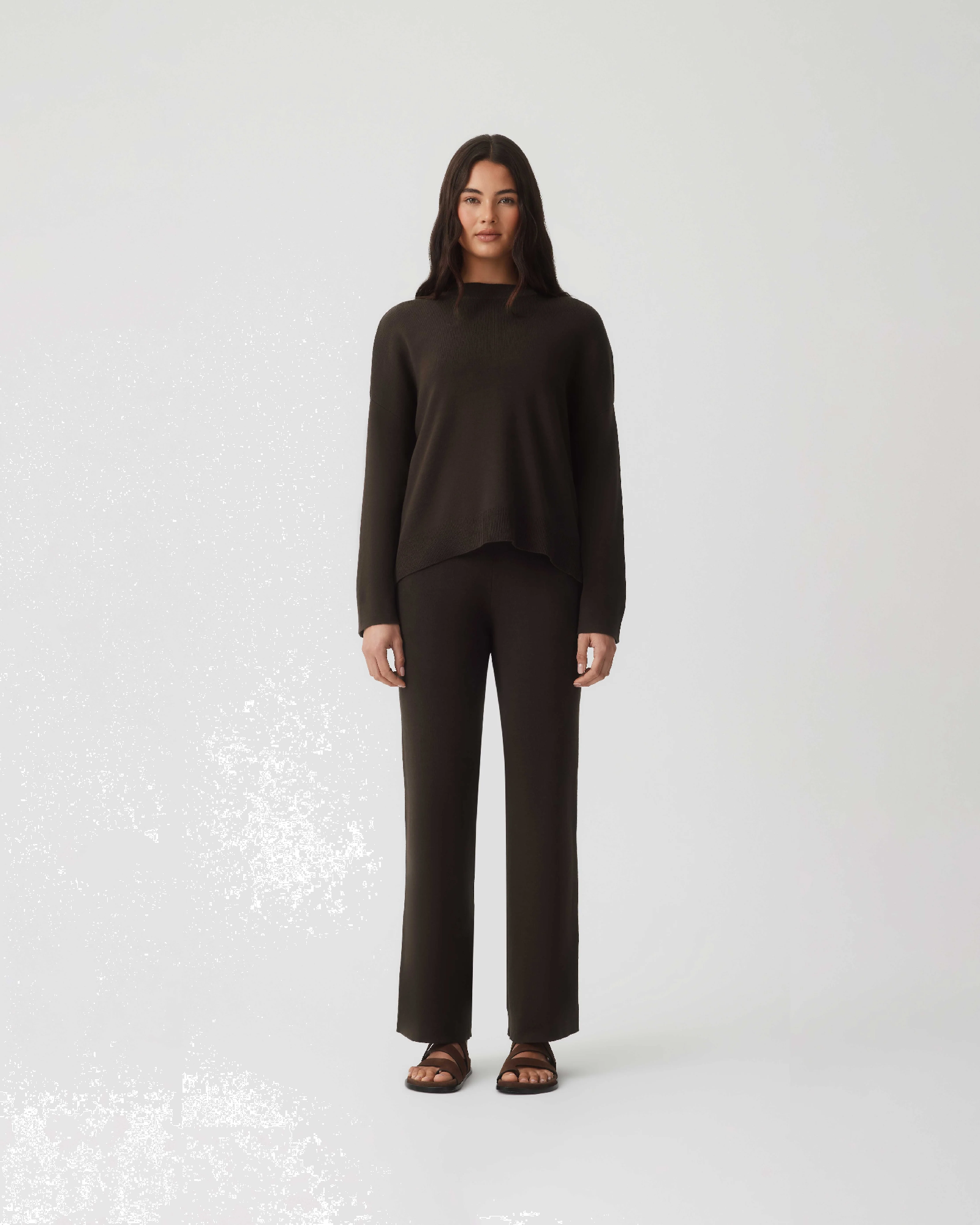 HOMMEY - COTTON CASHMERE PANT | CHESTNUT | EXTRA SMALL