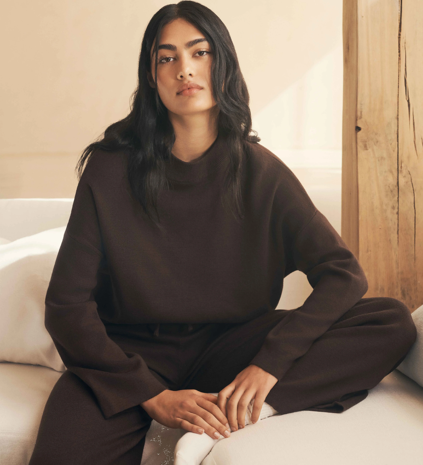 HOMMEY - COTTON CASHMERE PANT | CHESTNUT | SMALL