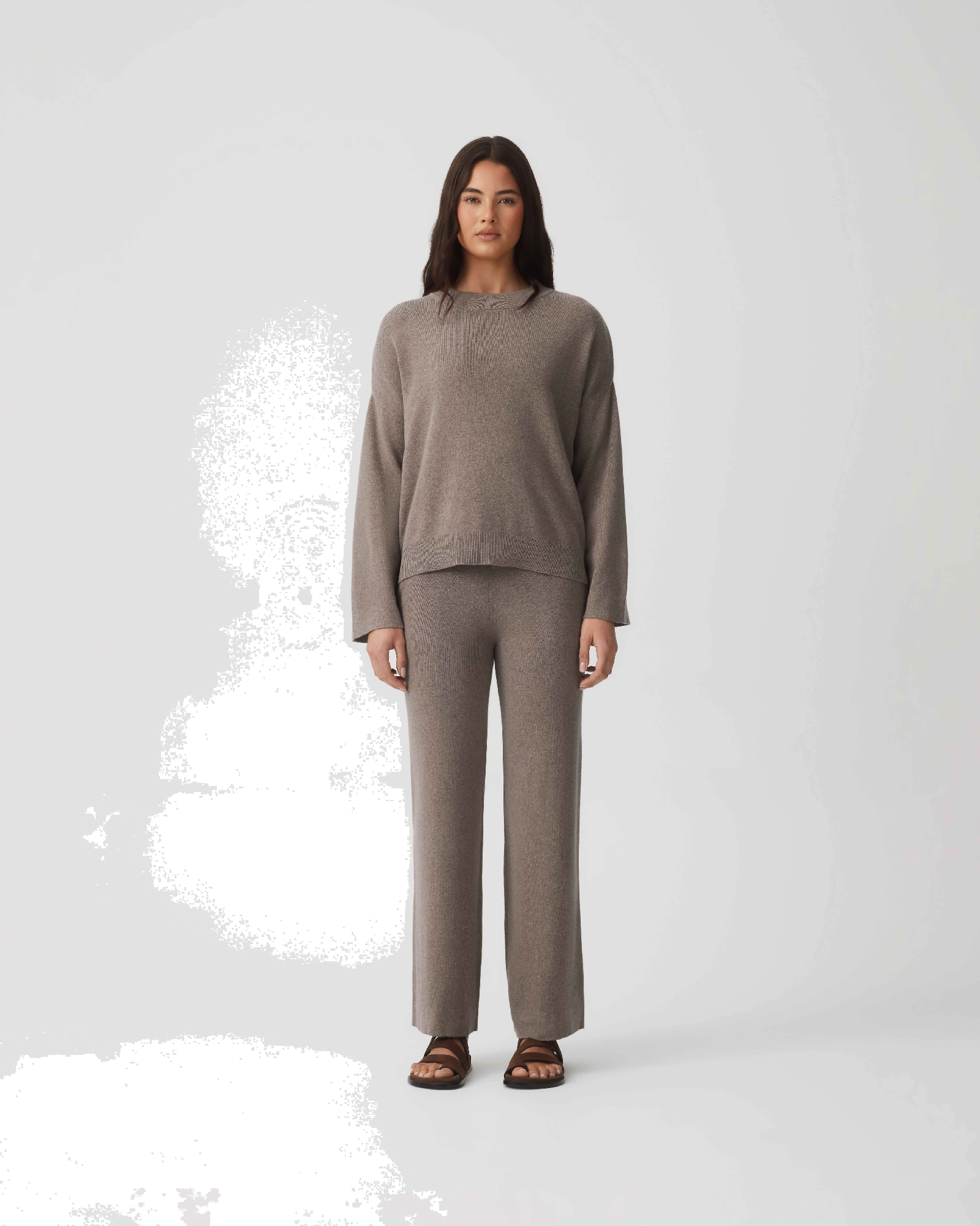 HOMMEY - COTTON CASHMERE PANT | MUSHROOM | EXTRA SMALL