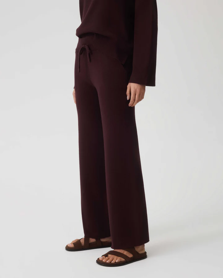 HOMMEY - COTTON CASHMERE PANT | WINE | EXTRA SMALL