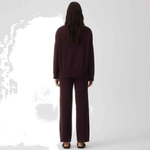 HOMMEY - COTTON CASHMERE PANT | WINE | EXTRA SMALL