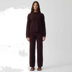 HOMMEY - COTTON CASHMERE PANT | WINE | EXTRA SMALL