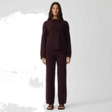 HOMMEY - COTTON CASHMERE PANT | WINE | EXTRA SMALL