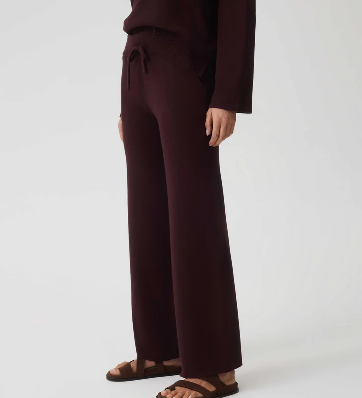 HOMMEY - COTTON CASHMERE PANT | WINE | EXTRA LARGE