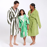 HOMMEY - ROBE | MATCHA STRIPES | L/XL COTTON