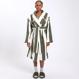 HOMMEY - ROBE | MATCHA STRIPES | L/XL COTTON