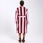 HOMMEY - ROBE | TERRY [SIZE:S/M CLR:ROCKY ROAD STRIPES]