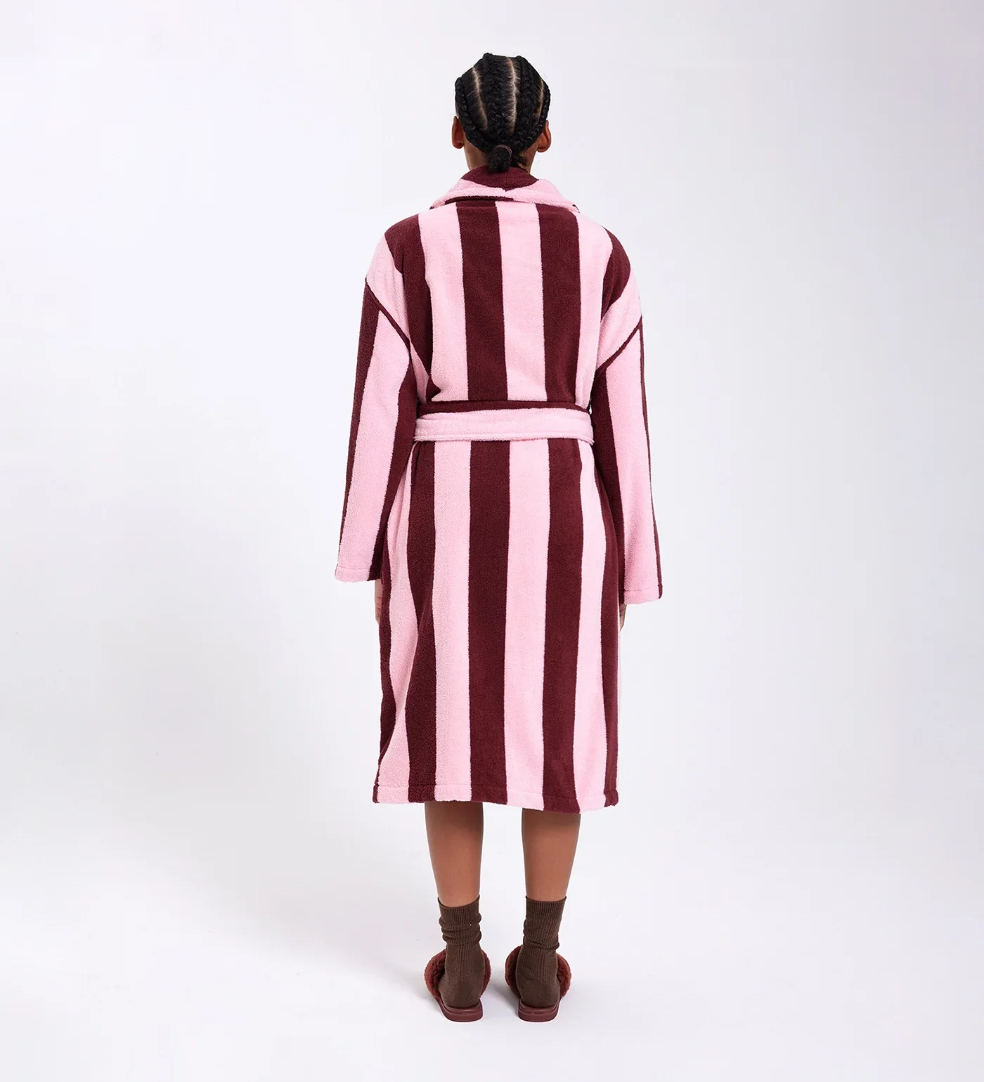 HOMMEY - ROBE | TERRY [SIZE:S/M CLR:ROCKY ROAD STRIPES]