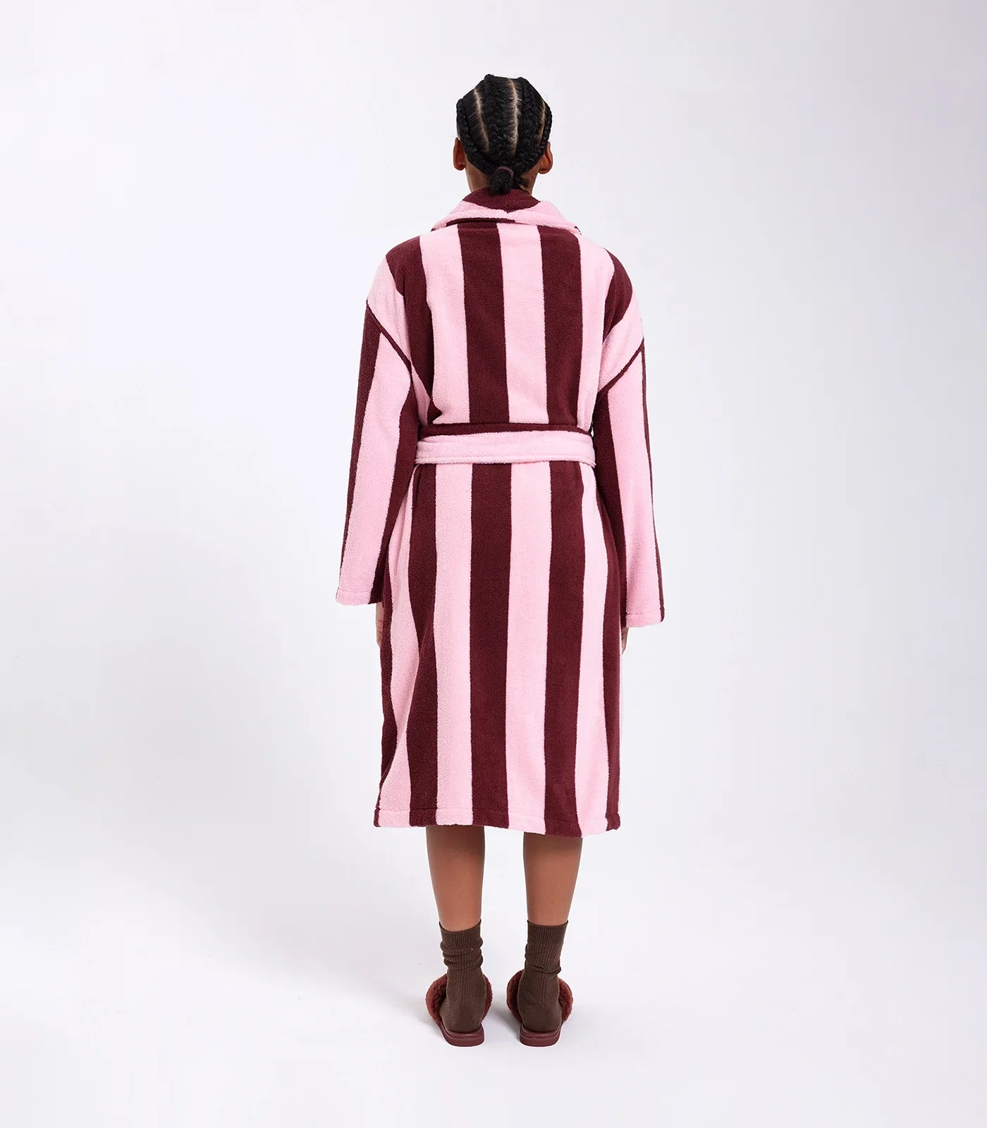 HOMMEY - ROBE | TERRY [SIZE:S/M CLR:ROCKY ROAD STRIPES]
