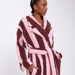 HOMMEY - ROBE | TERRY [SIZE:S/M CLR:ROCKY ROAD STRIPES]