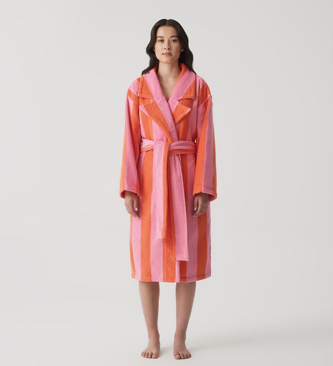 HOMMEY - ROBE | TERRY [SIZE:S/M CLR:SHERBET STRIPES]