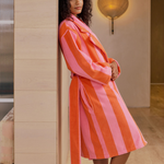 HOMMEY - ROBE | TERRY [SIZE:S/M CLR:SHERBET STRIPES]