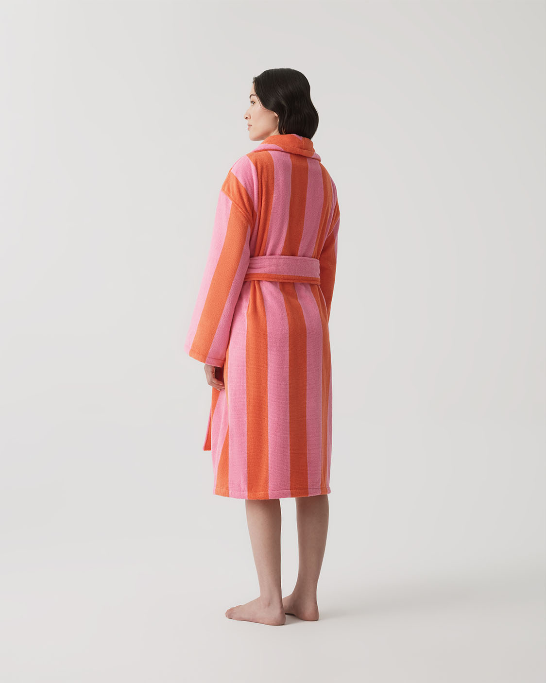 HOMMEY - ROBE | TERRY [SIZE:S/M CLR:SHERBET STRIPES]