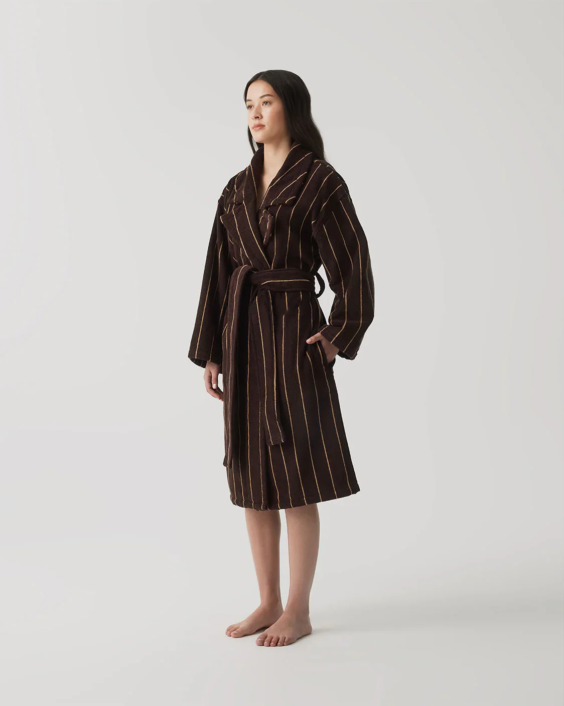HOMMEY - ROBE | TERRY [SIZE:L/XL CLR:ESPRESSO]