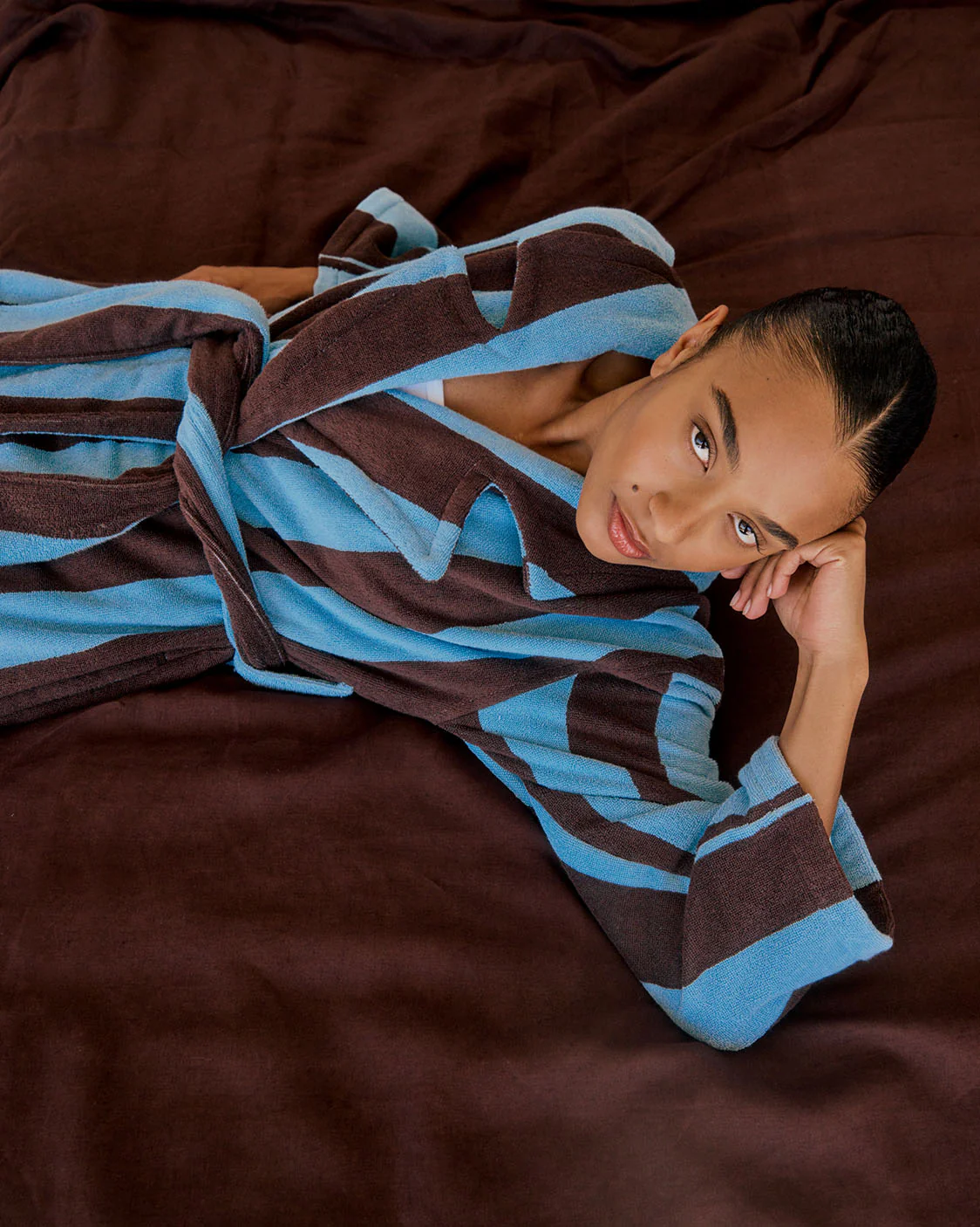 HOMMEY - ROBE | TERRY [SIZE:S/M CLR:ICED CHOCOLATE]