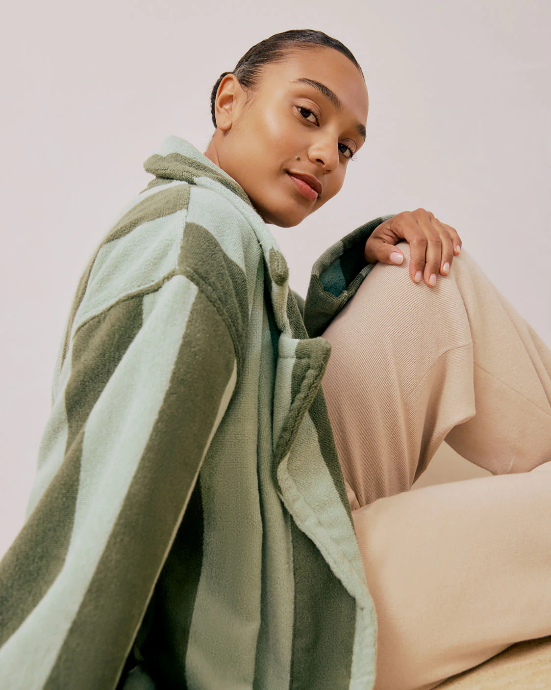 HOMMEY - ROBE | TERRY [SIZE:L/XL CLR:PEPPERMINT]