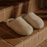 HOMMEY - SHEEPSKIN SLIPPERS [SIZE:SMALL CLR:CREAM]