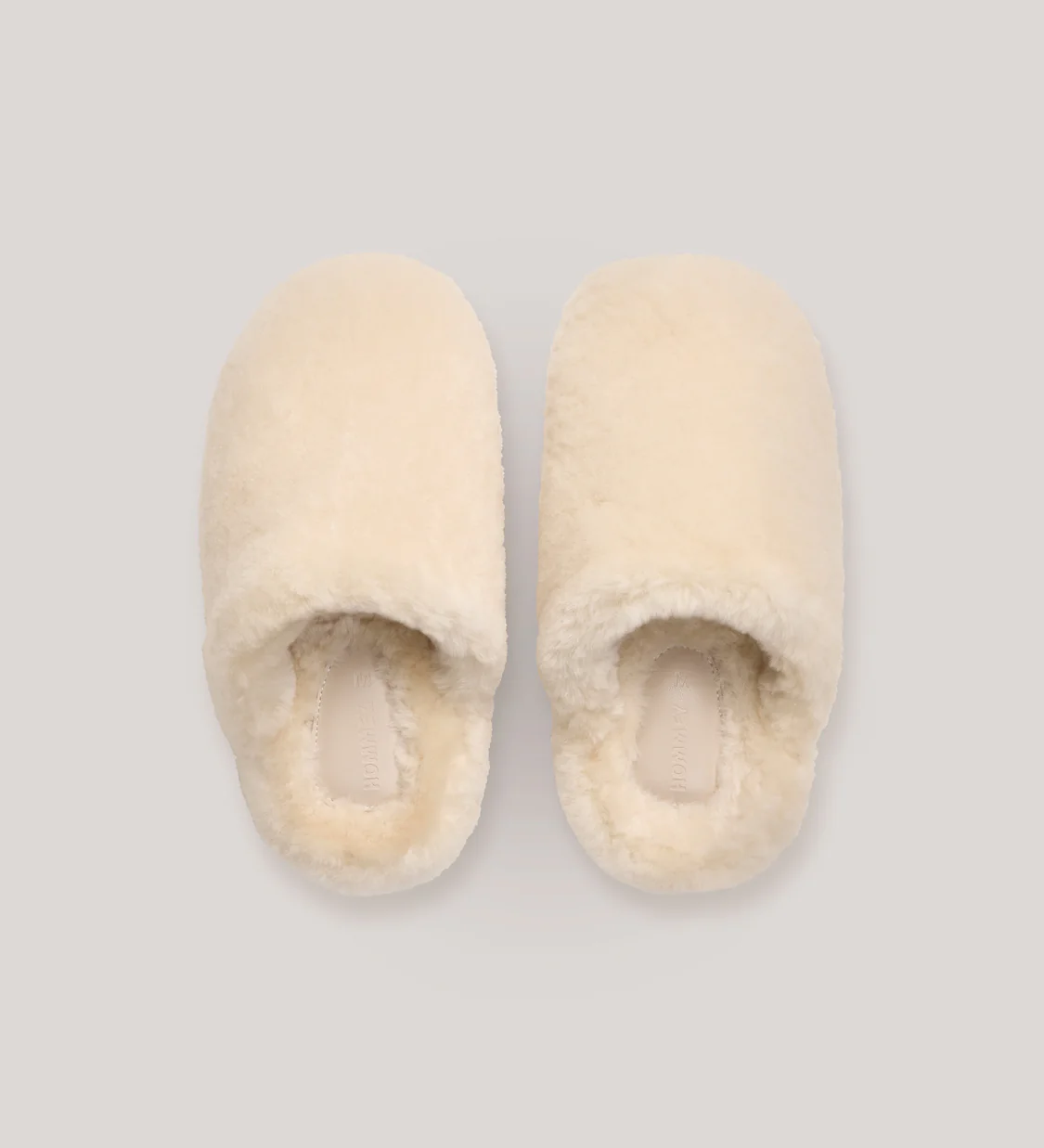 HOMMEY - SHEEPSKIN SLIPPERS [SIZE:MEDIUM CLR:CREAM]