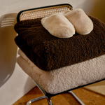 HOMMEY - SHEEPSKIN SLIPPERS [SIZE:LARGE CLR:CREAM]