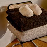 HOMMEY - SHEEPSKIN SLIPPERS [SIZE:LARGE CLR:CREAM]