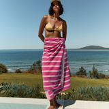 HOMMEY BEACH TOWEL | REVERSIBLE [CLR:HIBISCUS]