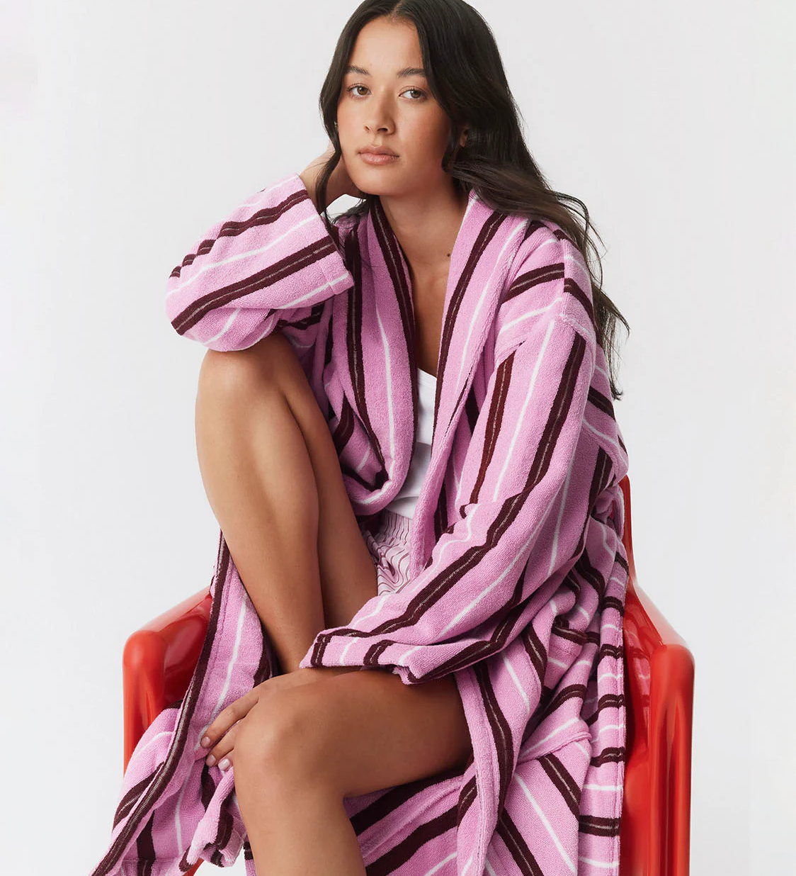 HOMMEY - ROBE | TERRY [SIZE:S/M CLR:FUCHSIA]