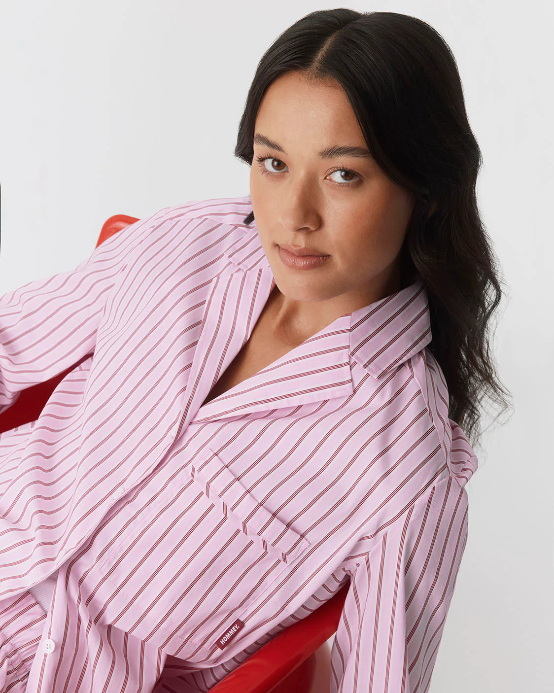 HOMMEY - LONG SLEEVE SLEEP SHIRT | POPPY [SIZE:XXS]