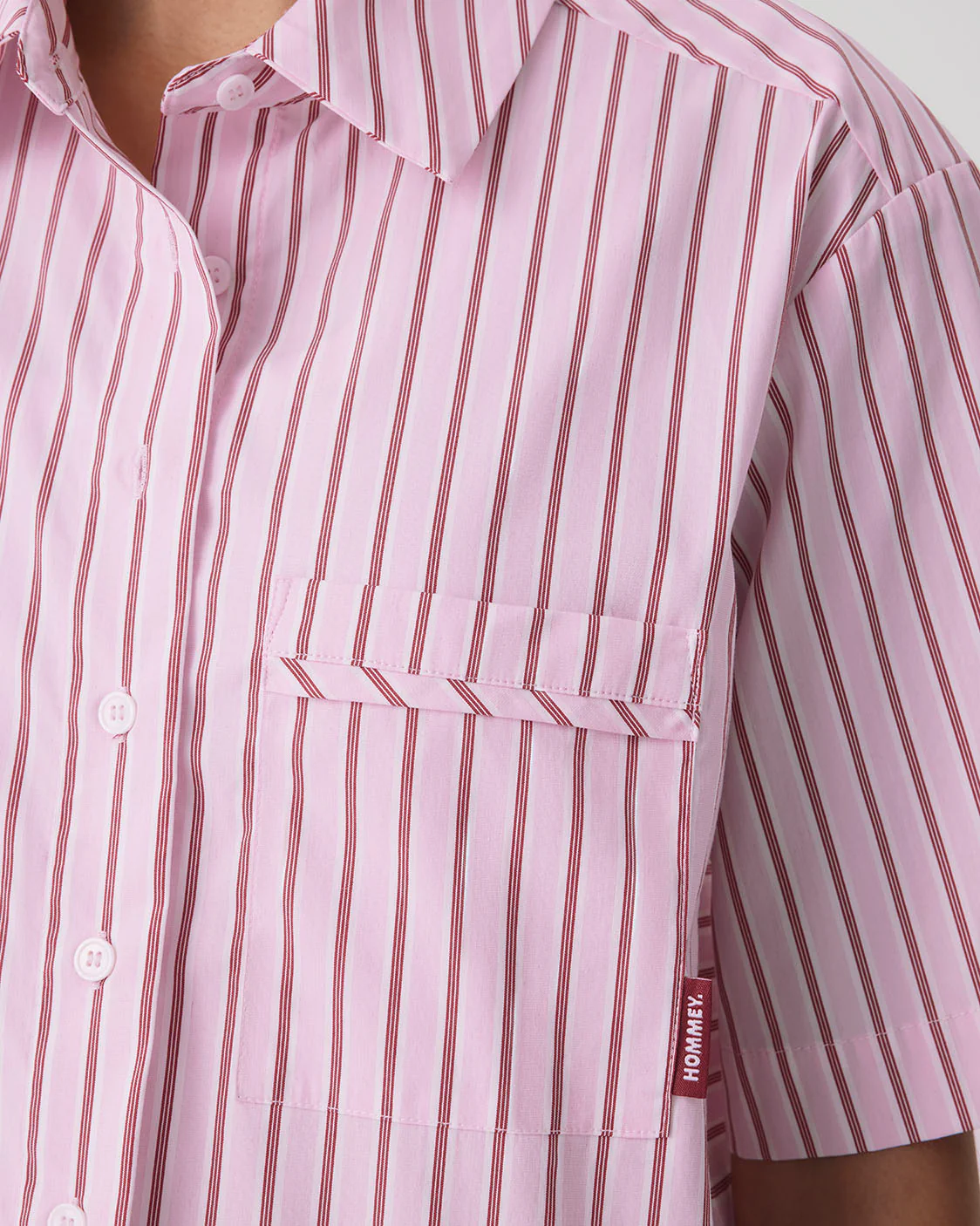 HOMMEY - SHORT SLEEVE SLEEP SHIRT | POPPY [SIZE:XS]