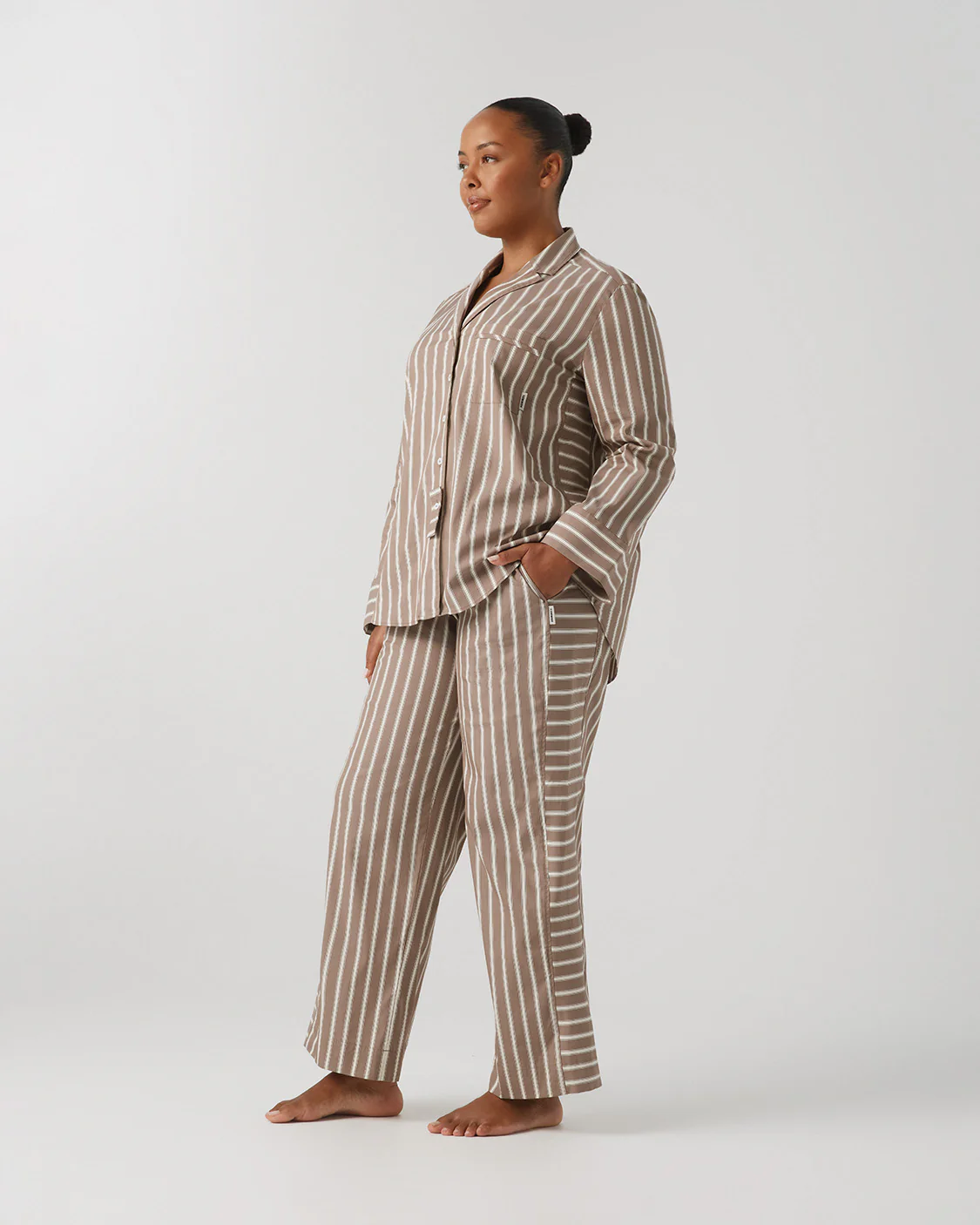 HOMMEY - LONG SLEEVE SHIRT [SIZE:XXS CLR:HAZELNUT]
