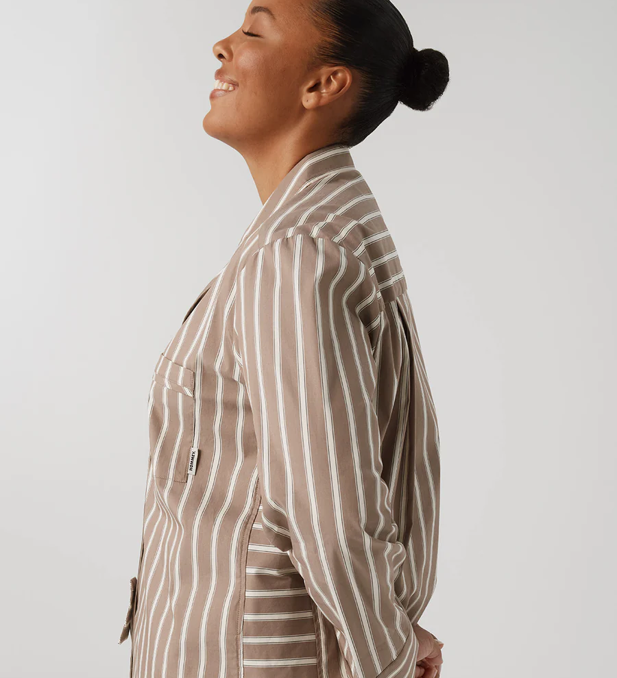 HOMMEY - LONG SLEEVE SHIRT [SIZE:S CLR:HAZELNUT]