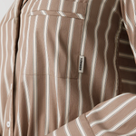HOMMEY - LONG SLEEVE SHIRT [SIZE:S CLR:HAZELNUT]