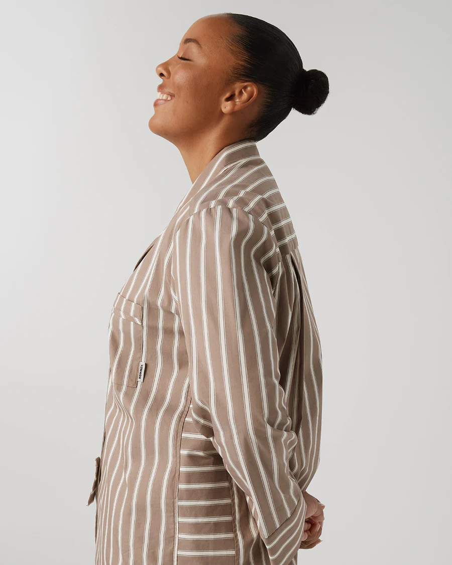 HOMMEY - LONG SLEEVE SHIRT [SIZE:M CLR:HAZELNUT]