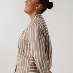 HOMMEY - LONG SLEEVE SHIRT [SIZE:M CLR:HAZELNUT]