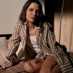 HOMMEY - LONG SLEEVE SHIRT [SIZE:M CLR:HAZELNUT]