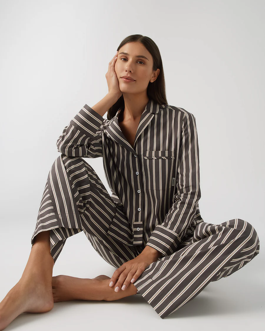 HOMMEY - LONG SLEEVE SHIRT [SIZE:XXS CLR:CHOCOLATE]