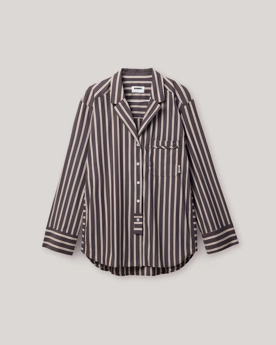 HOMMEY - LONG SLEEVE SHIRT [SIZE:L CLR:CHOCOLATE]
