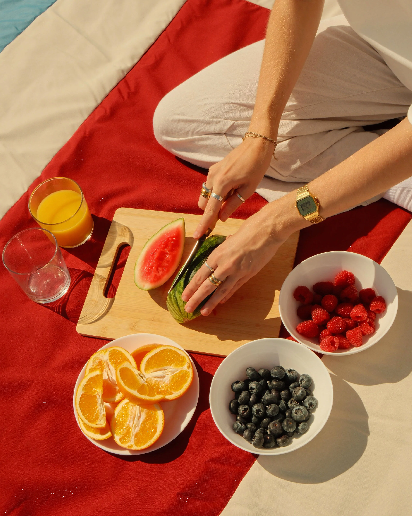 HOMMEY - PICNIC BLANKET [CLR:BERRY]