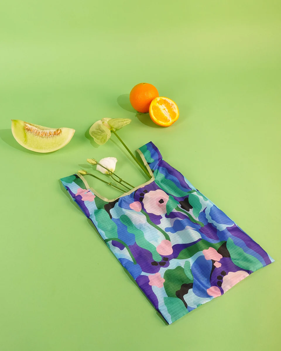 THE SOMEWHERE CO - SMALL REUSABLE SHOPPING BAG | HONEYDEW